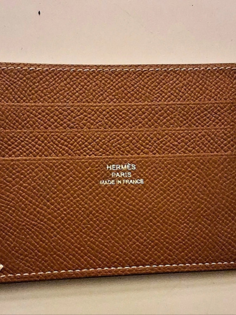 Hermès H Sellier Card Holder Brown